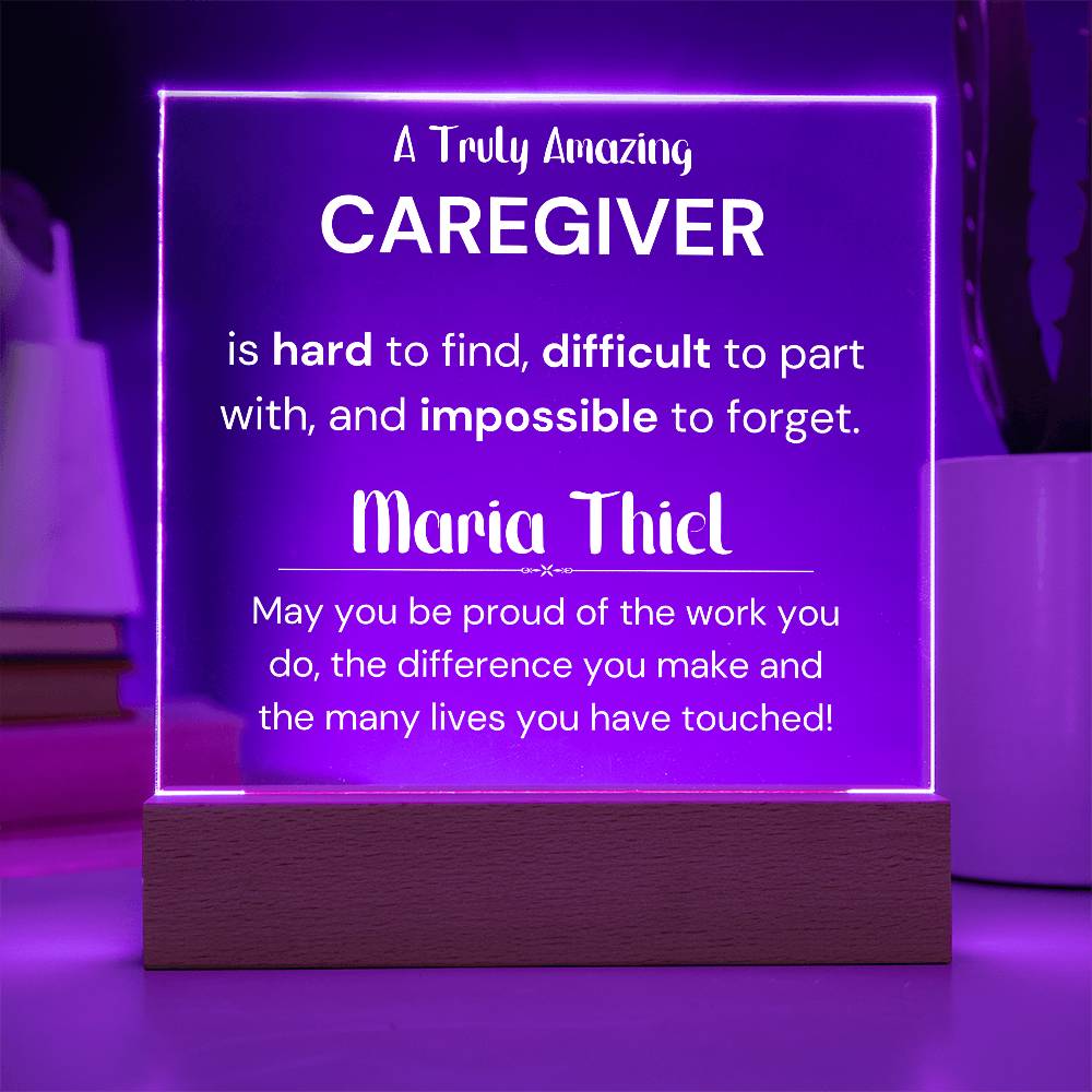 Gift For Caregiver Personalized Acrylic Plaque 1