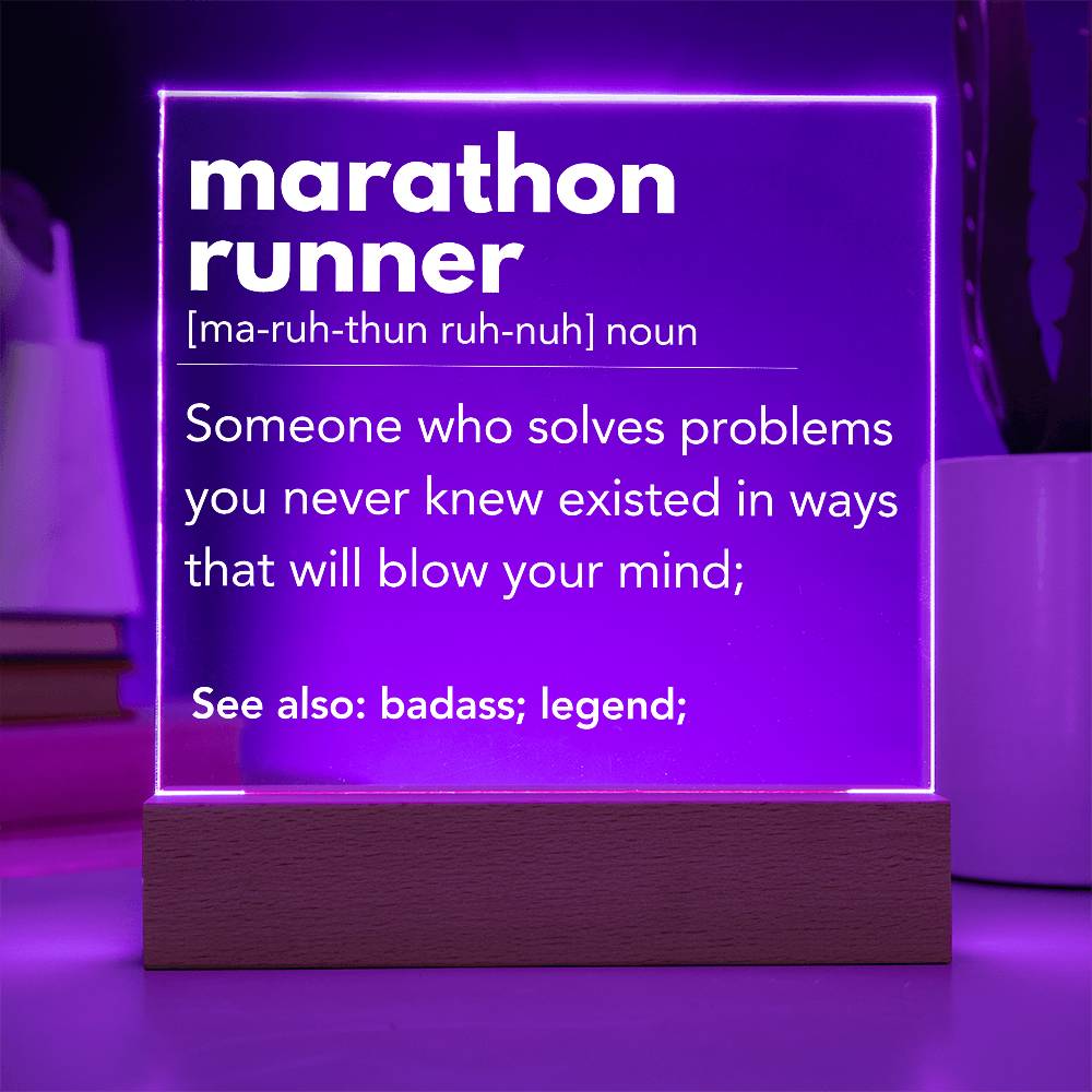 Marathon Runner Personalized Gift Acrylic Plaque 1