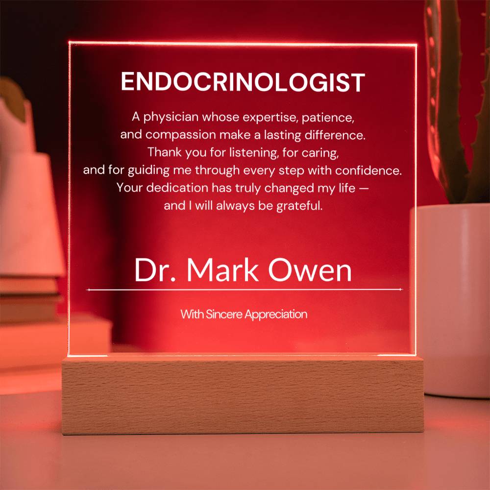 Endocrinologist Appreciation Gift from Patient