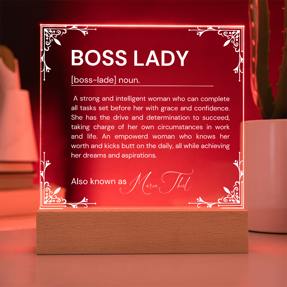 Personalized Boss Lady Definition Acrylic Plaque 1
