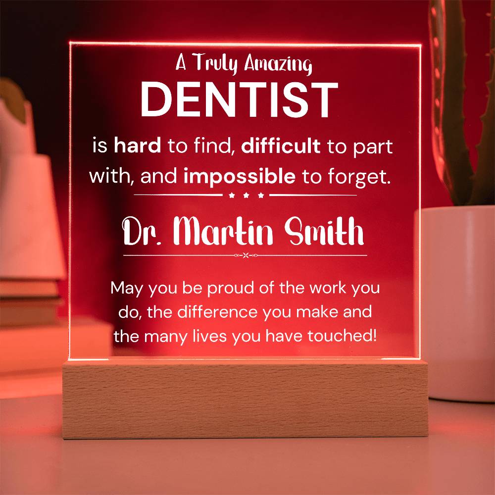 Gift For Dentist Personalized Acrylic Plaque 3