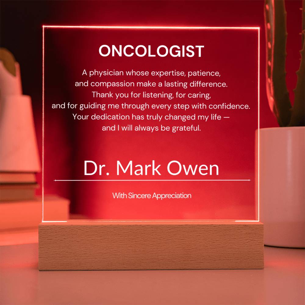 Oncologist Personalized Acrylic Plaque