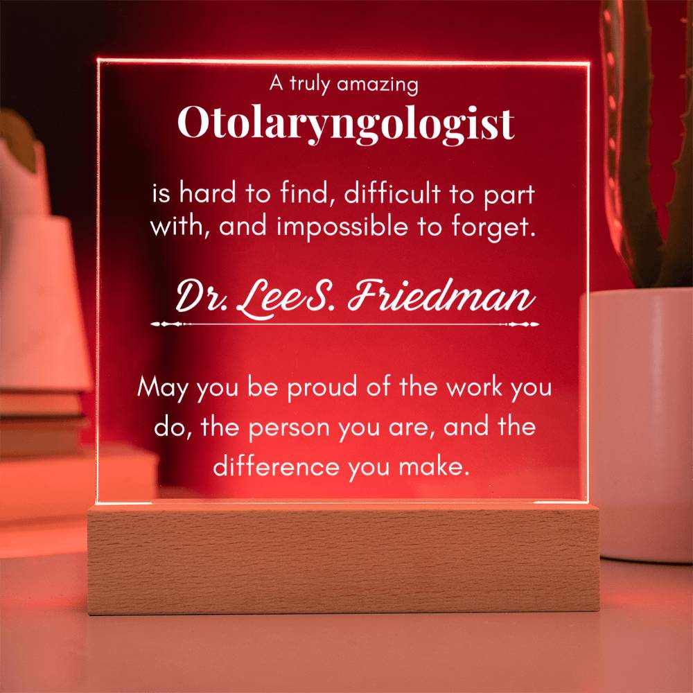 ENT doctor gift plaque