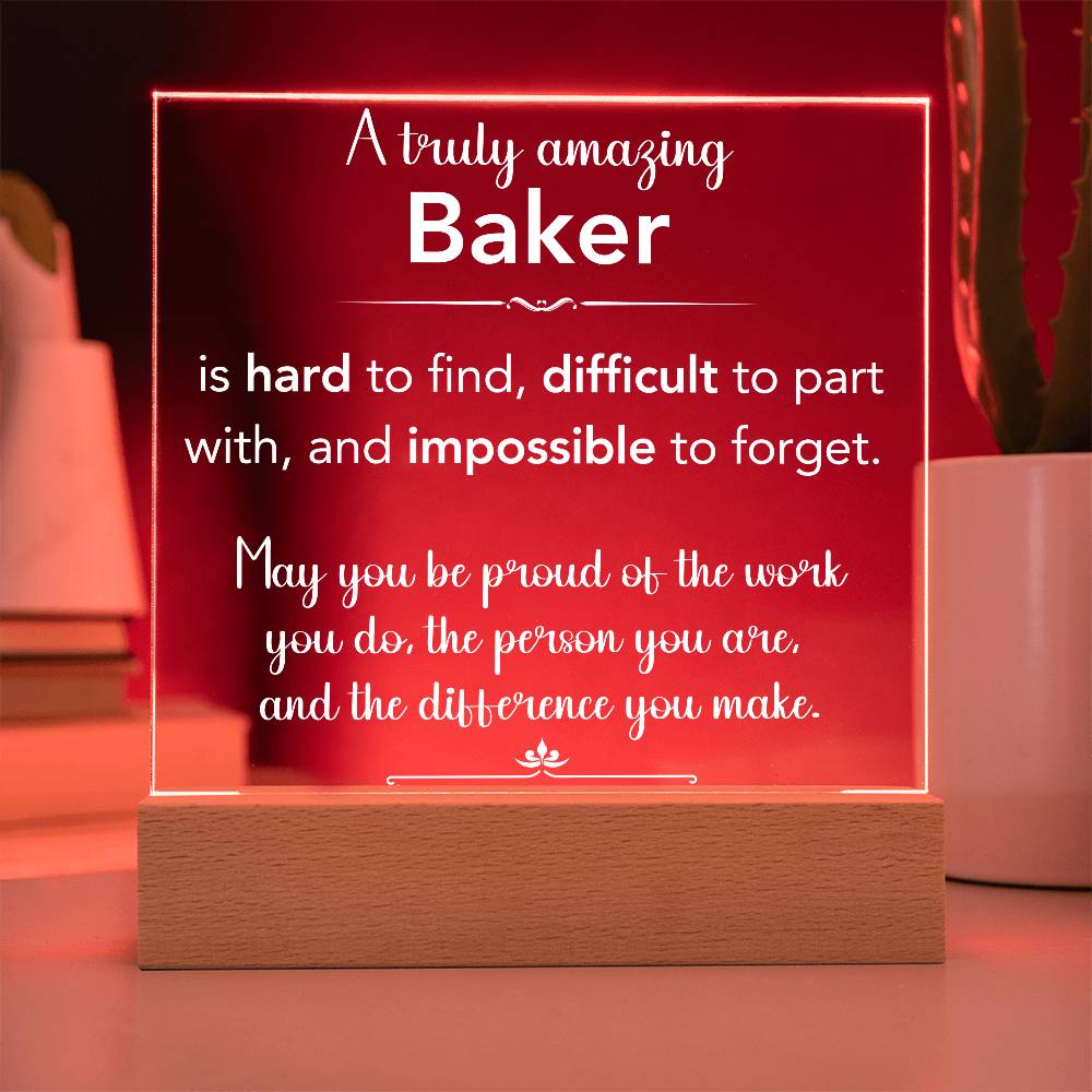 A Truly Amazing Baker Acrylic Plaque