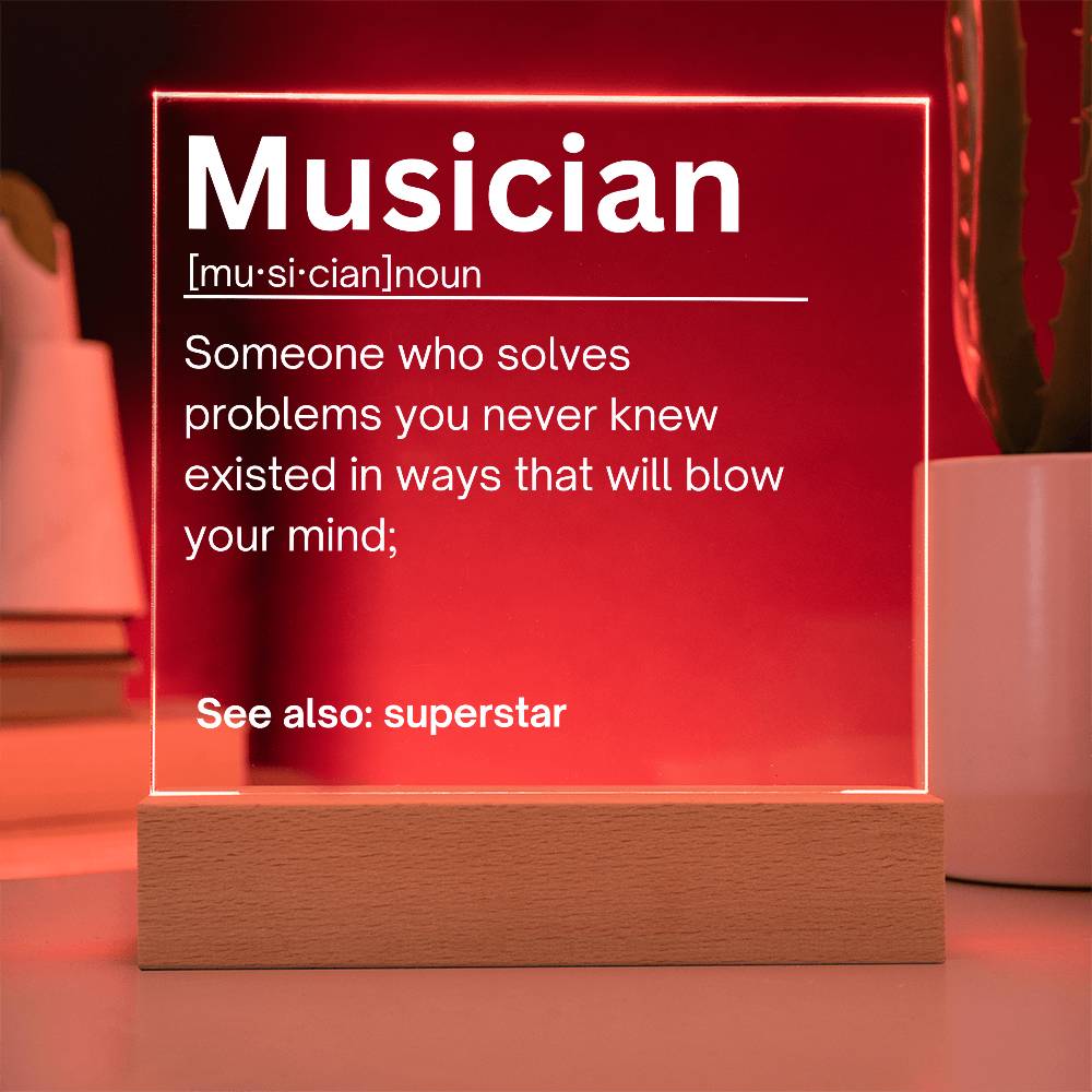 Musician Personalized Gift Acrylic Plaque 1