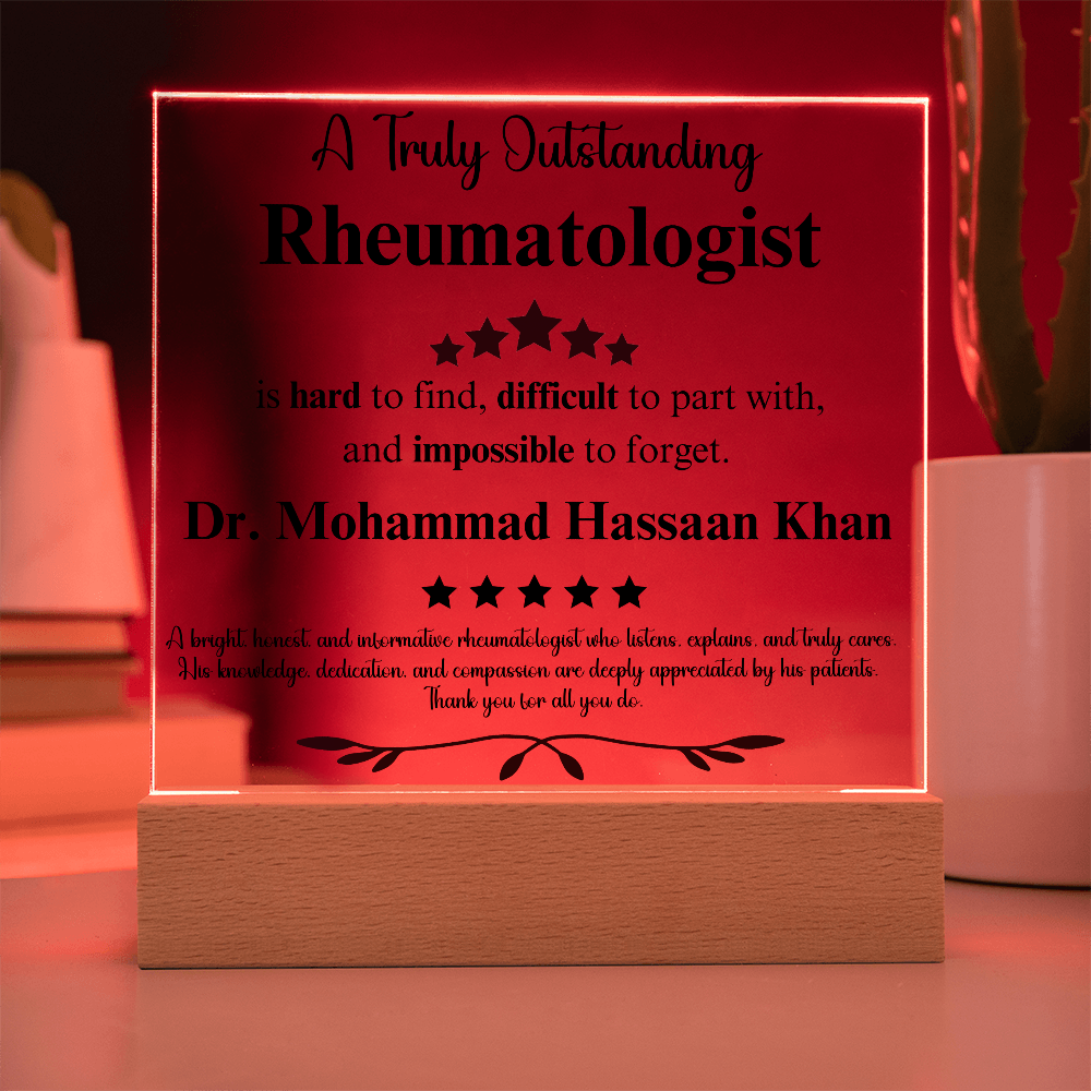 Dr. Khan Acrylic Plaque