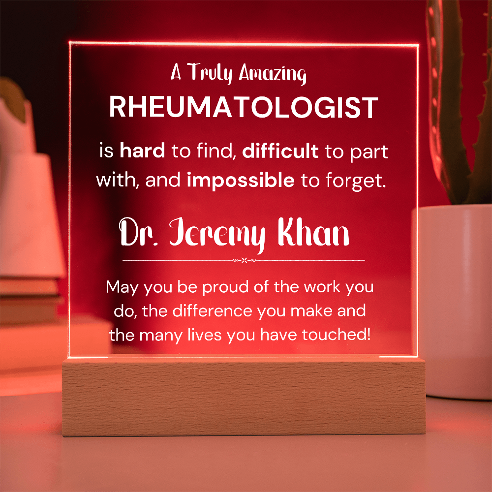 Gift For Rheumatologist Personalized Acrylic Plaque