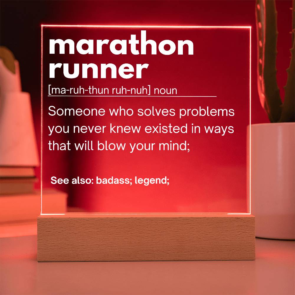 Marathon Runner Personalized Gift Acrylic Plaque 2