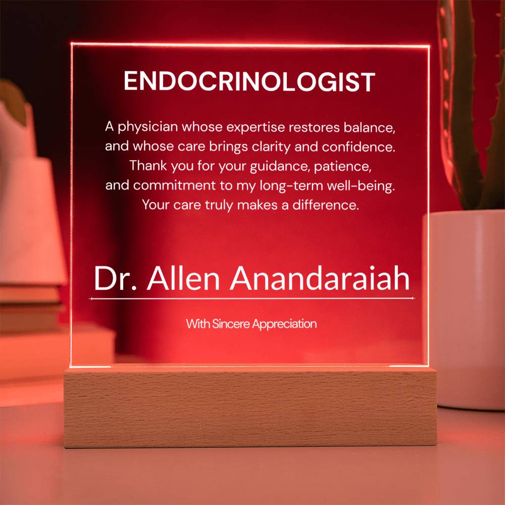 Endocrinologist Appreciation Gift from Patient