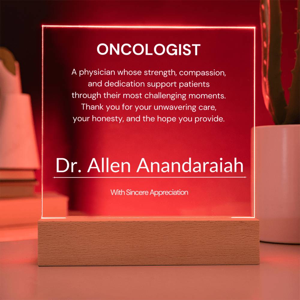 Oncologist Appreciation Gift from Patient