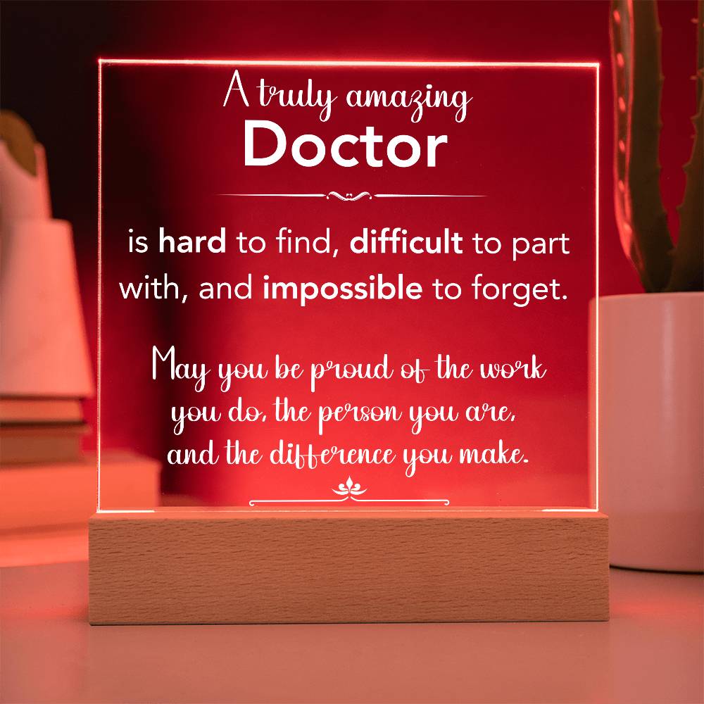 Personalized Doctor Plaque