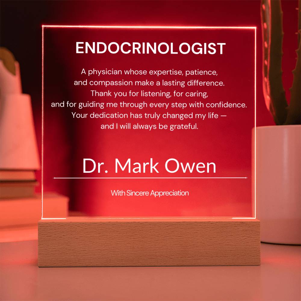 Endocrinologist Appreciation Gift from Patient