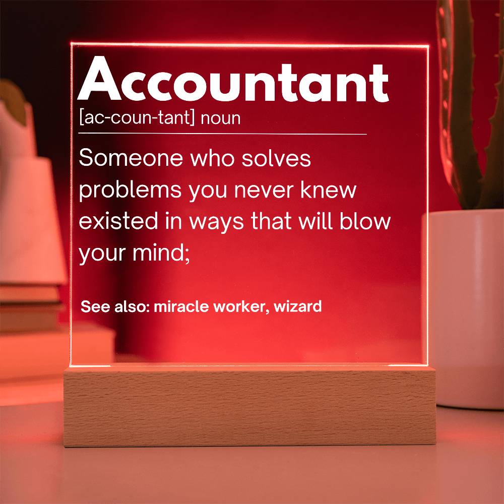 Accountant  Personalized Gift Acrylic Plaque 1
