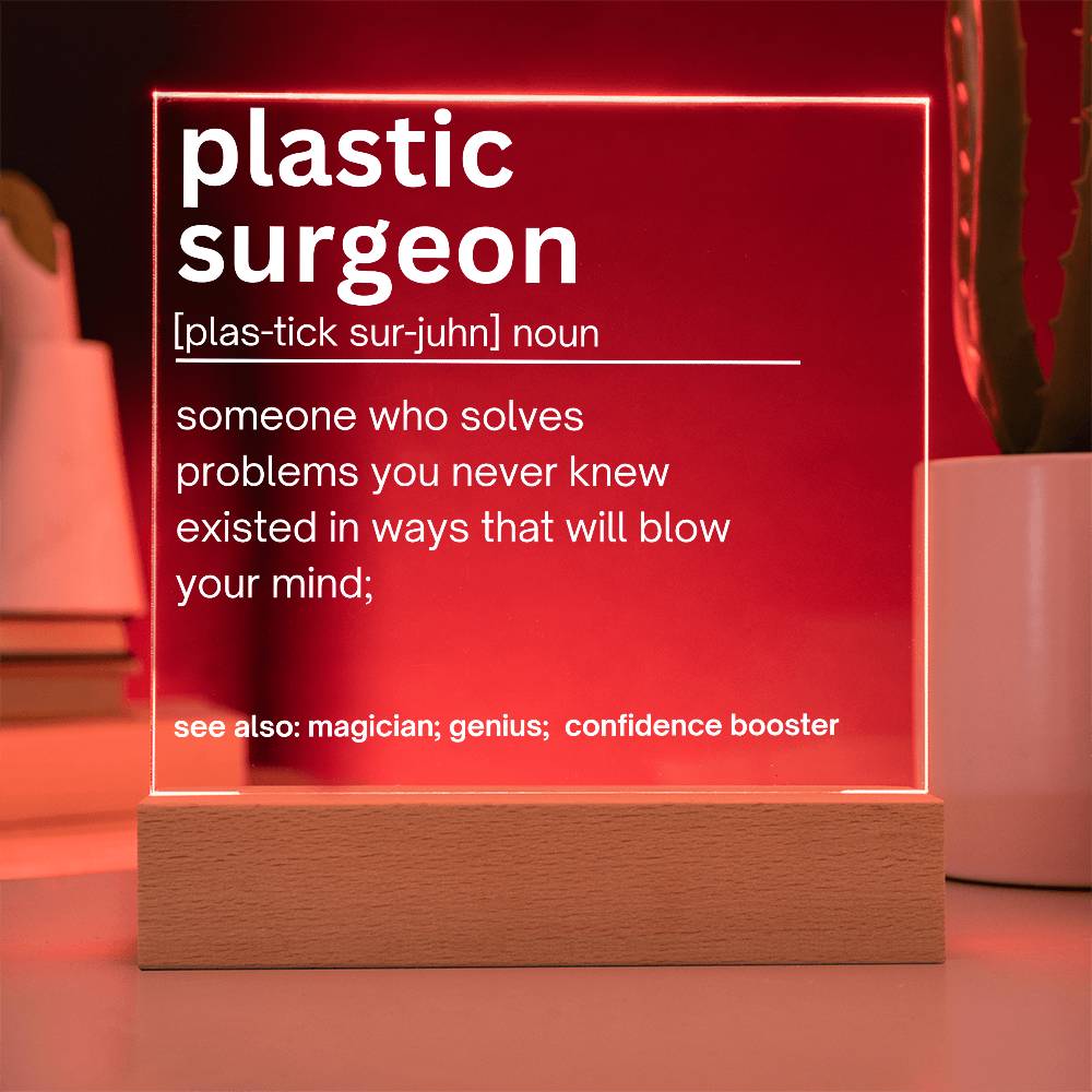 Plastic Surgeon Personalized Gift Acrylic Plaque 1