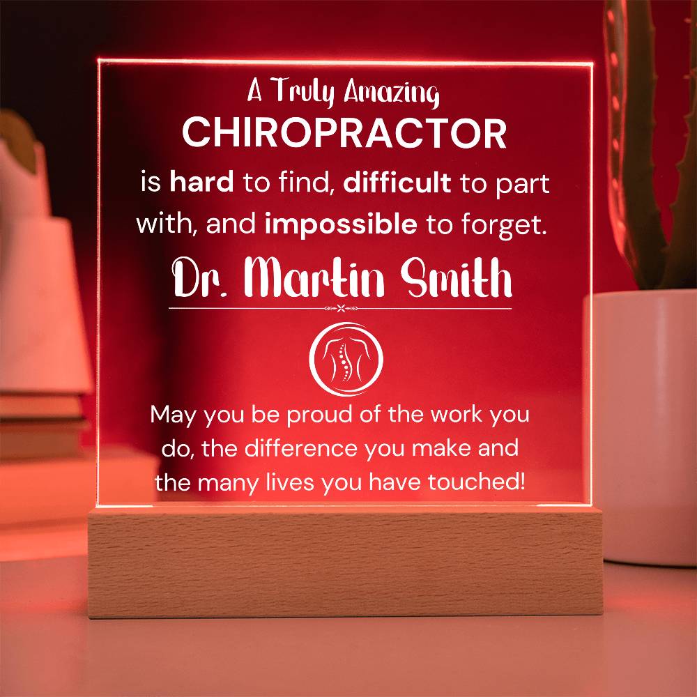 Gift For Chiropractor Personalized Acrylic Plaque 2