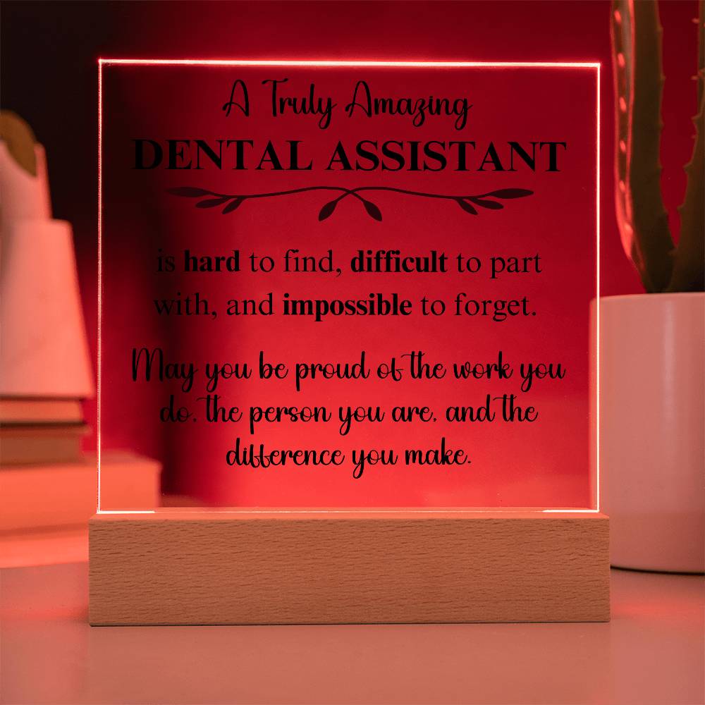 Personalized Dental Assitant Gift - Acrylic Square Plaque