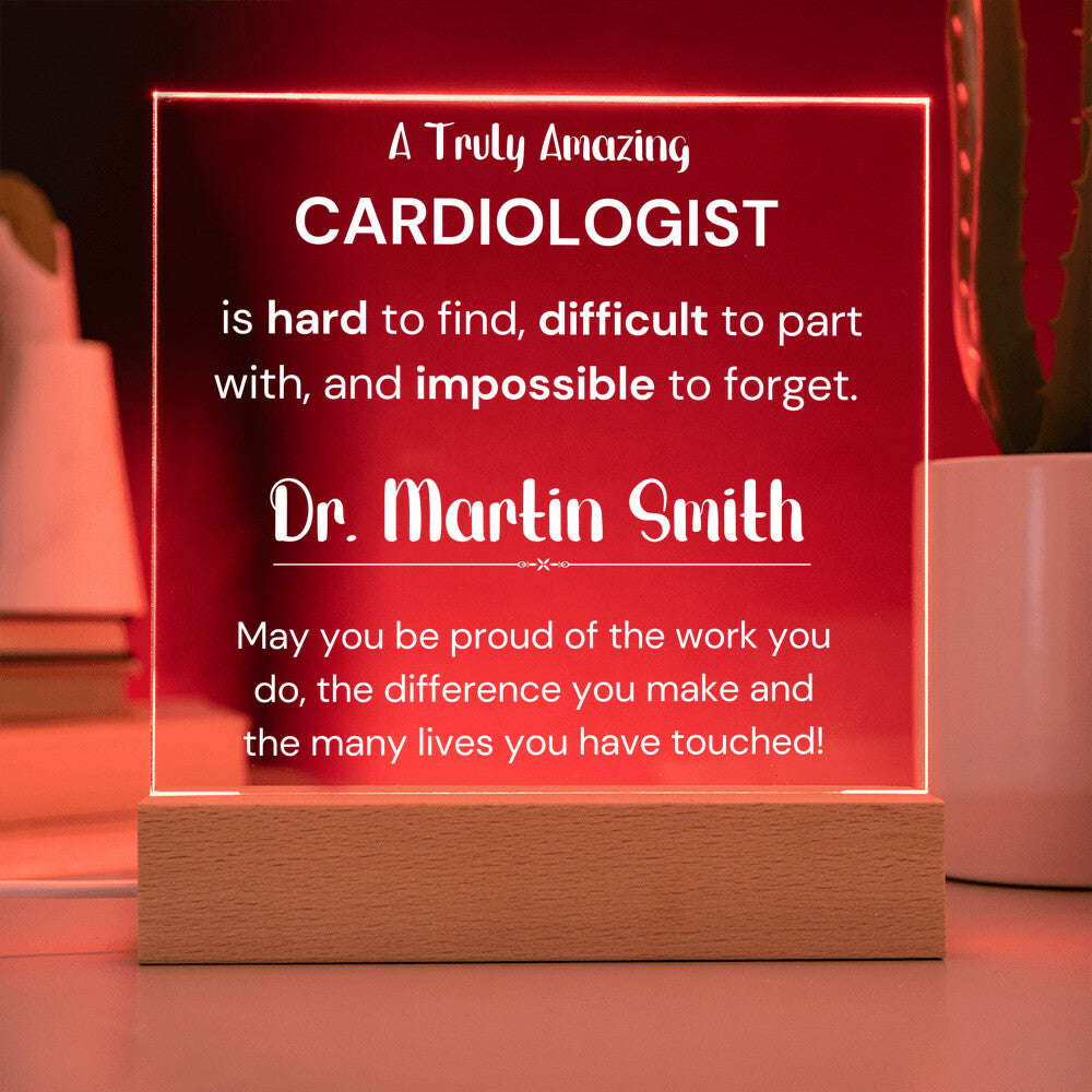 Gift For Cardiologist Personalized Acrylic Plaque