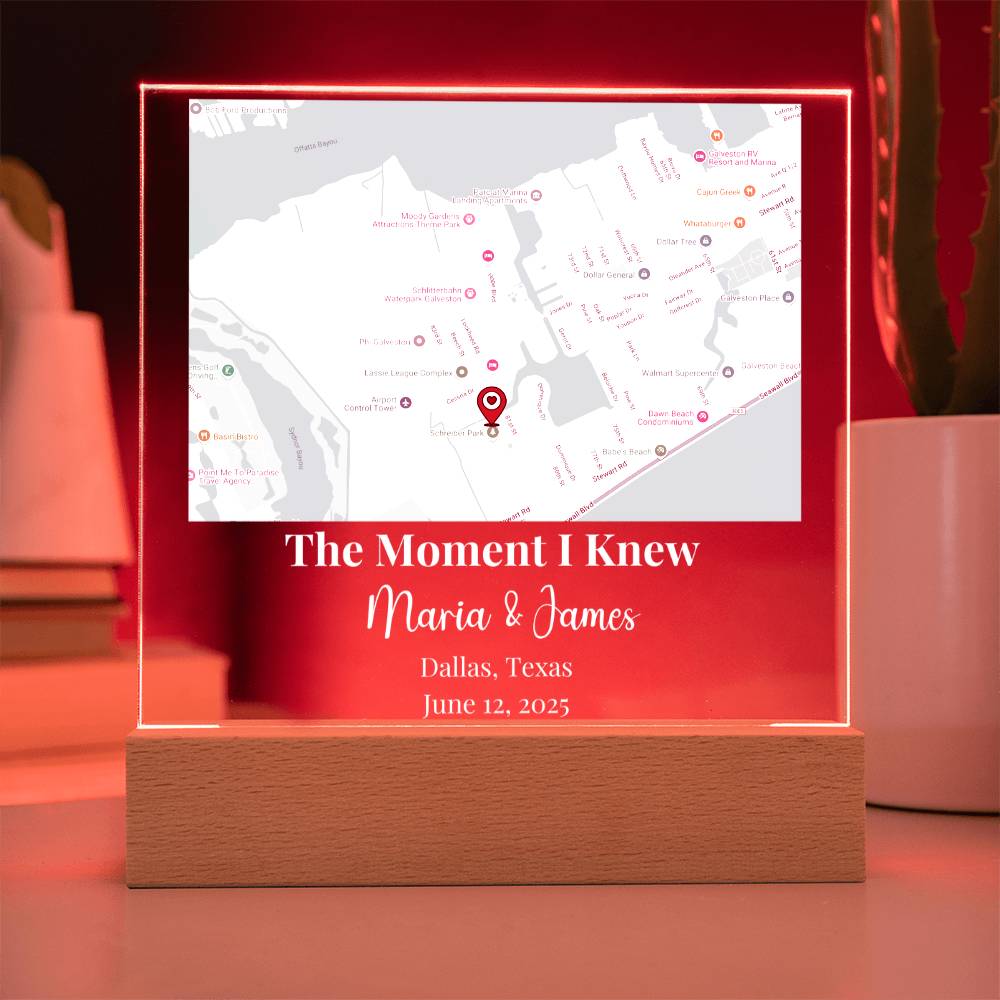 Custom Love Story Location Keepsake