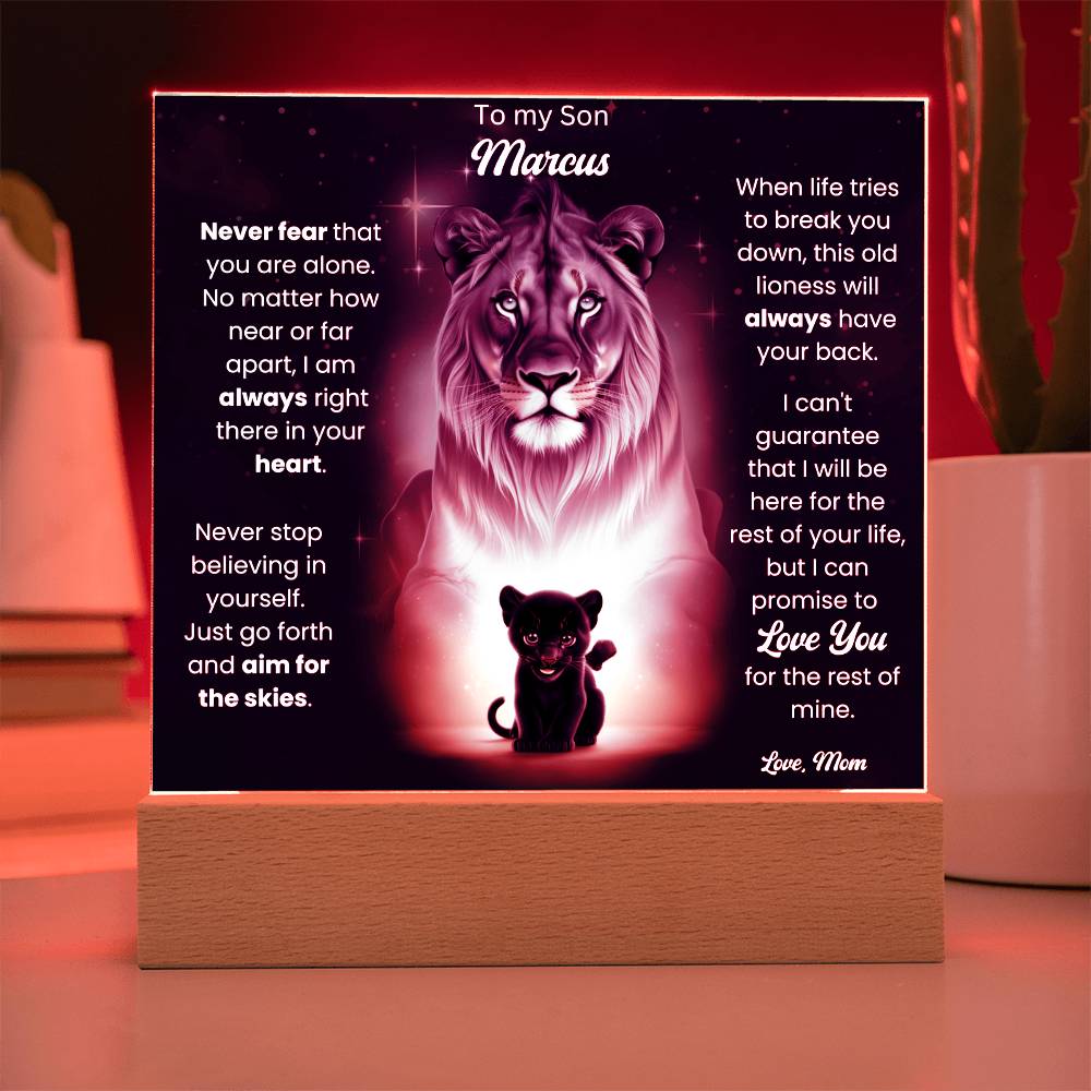 To My Son Acrylic Plaque Gift From Mom 9