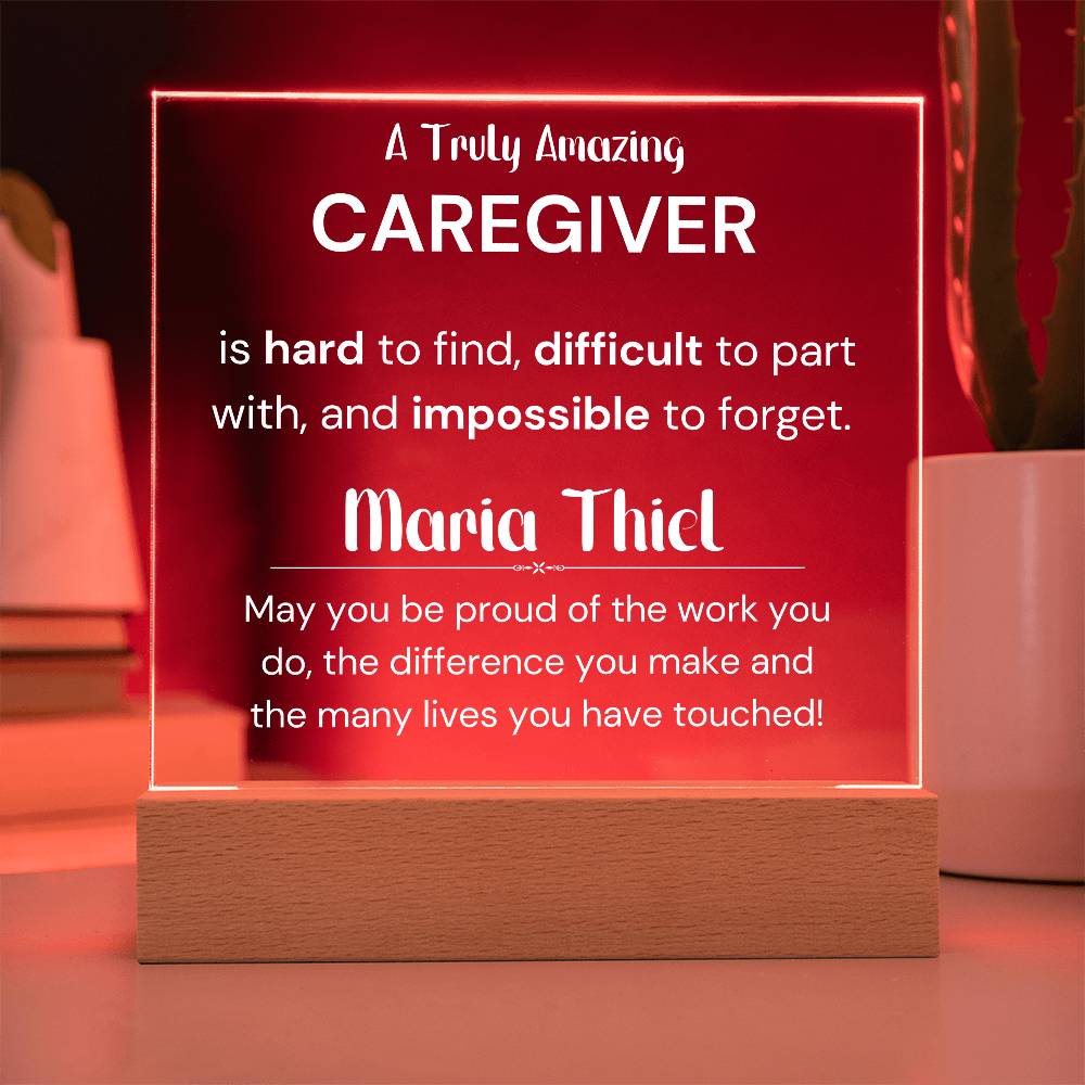 Gift For Caregiver Personalized Acrylic Plaque 1