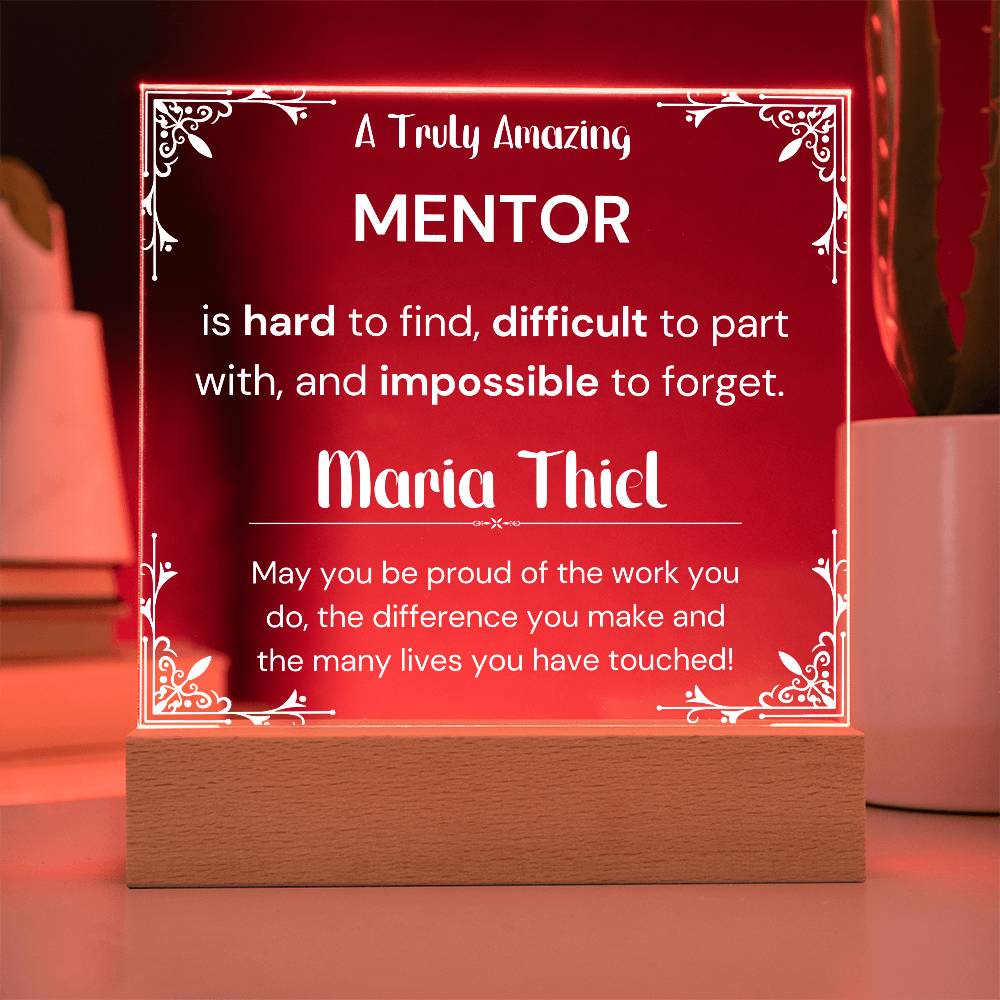 Gift For Mentor Personalized Acrylic Plaque