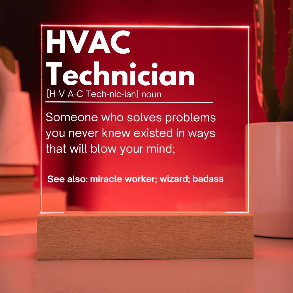 HVAC Technician Personalized Gift Acrylic Plaque1