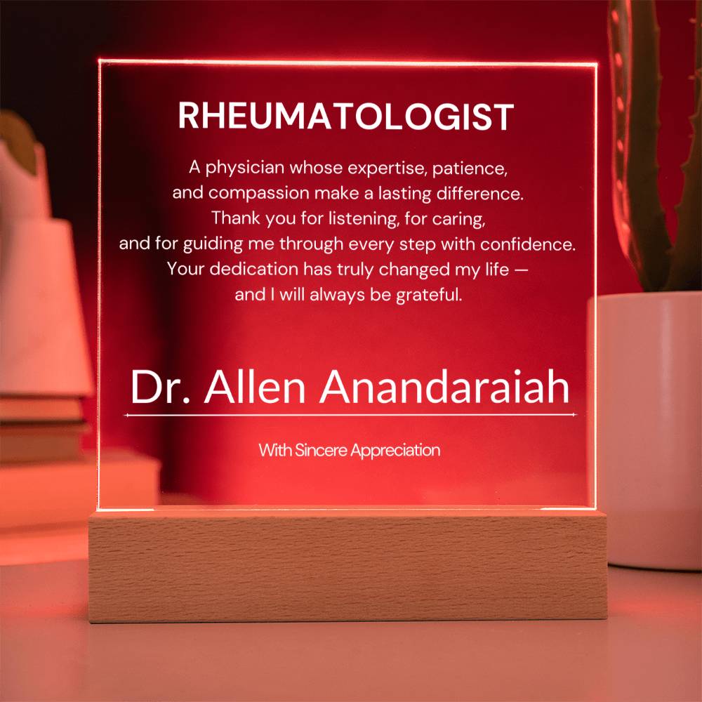 Rheumatologist Appreciation Gift from Patient