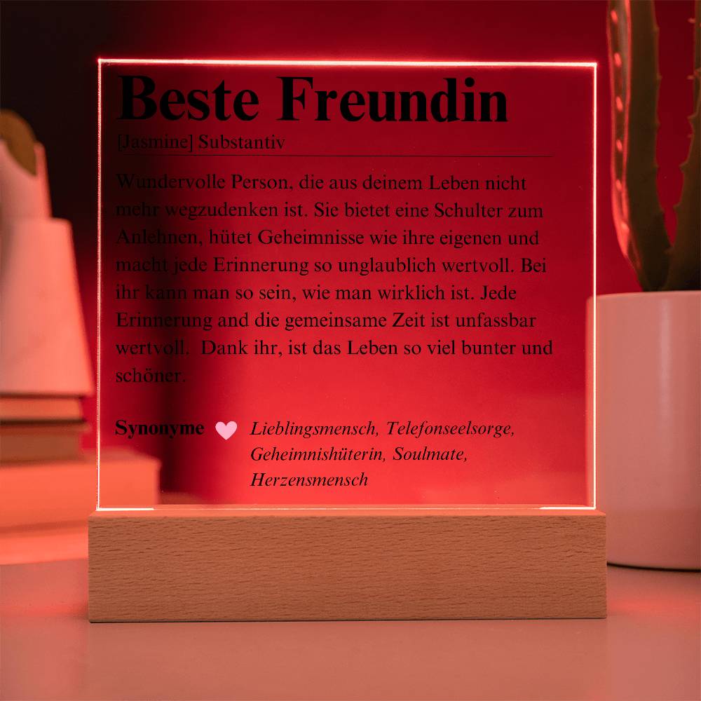 Geschenk Für Die  Beste Freundin Personalisiert