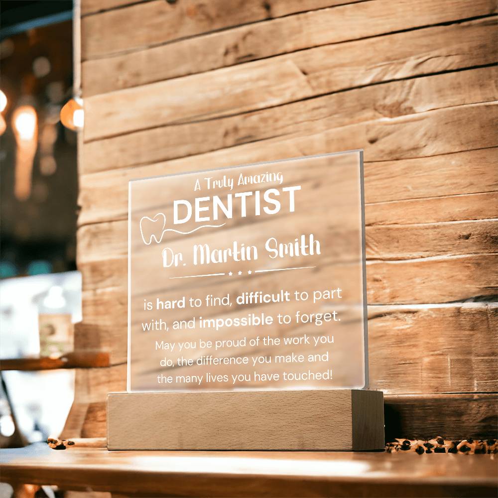 Gift For Dentist Personalized Acrylic Plaque 1