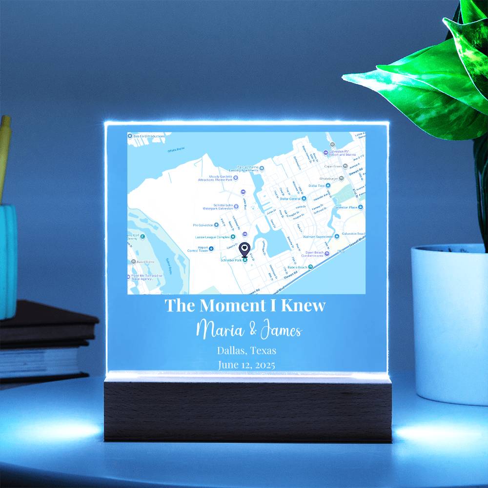 Custom Love Story Location Keepsake