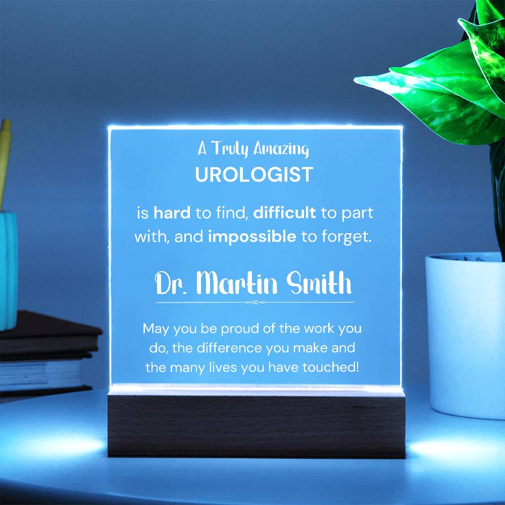 Gift For Urologist Personalized Acrylic Plaque