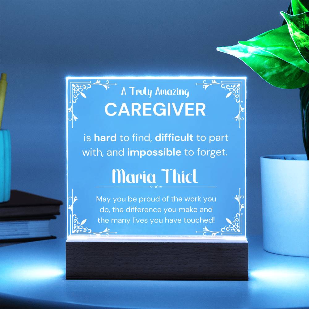 Gift For Caregiver Personalized Acrylic Plaque
