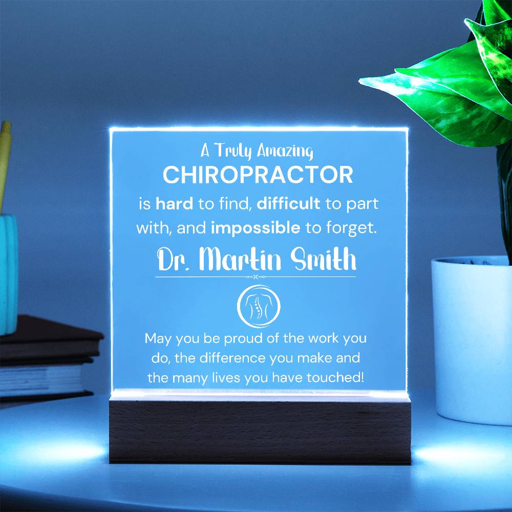 Gift For Chiropractor Personalized Acrylic Plaque 2
