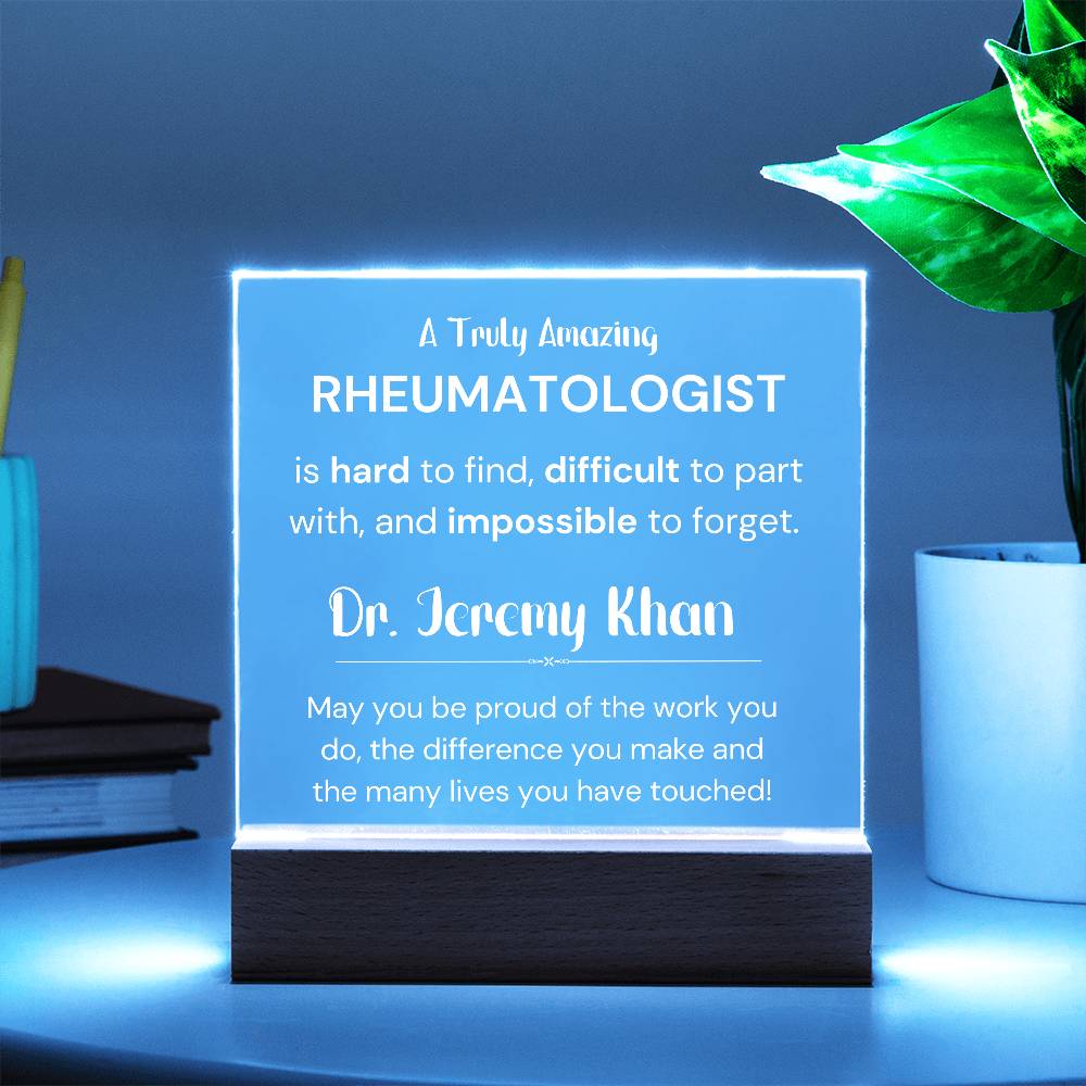 Gift For Rheumatologist Personalized Acrylic Plaque