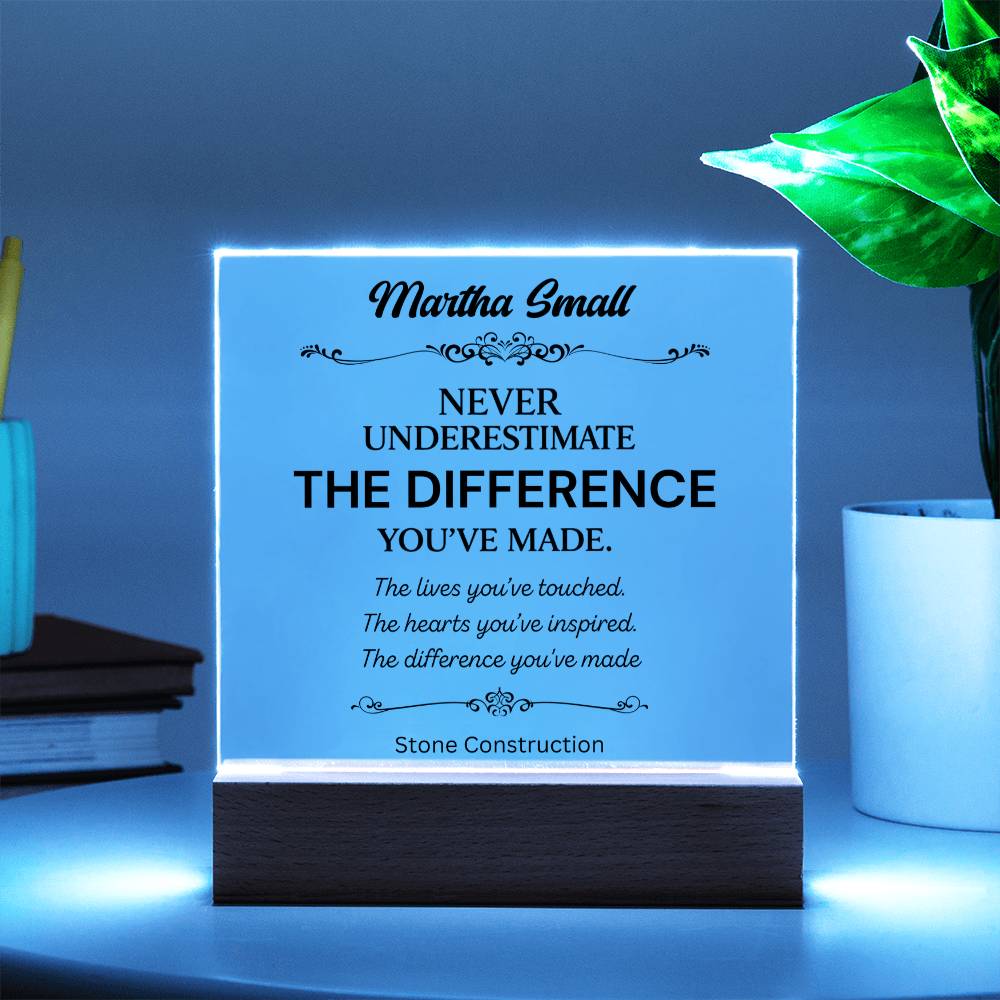 Personalized Difference Maker Plaque 1