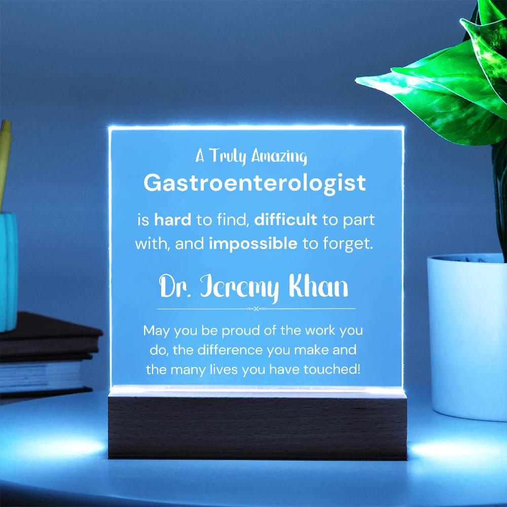 Gift For Gastroenterologist Personalized Acrylic Plaque