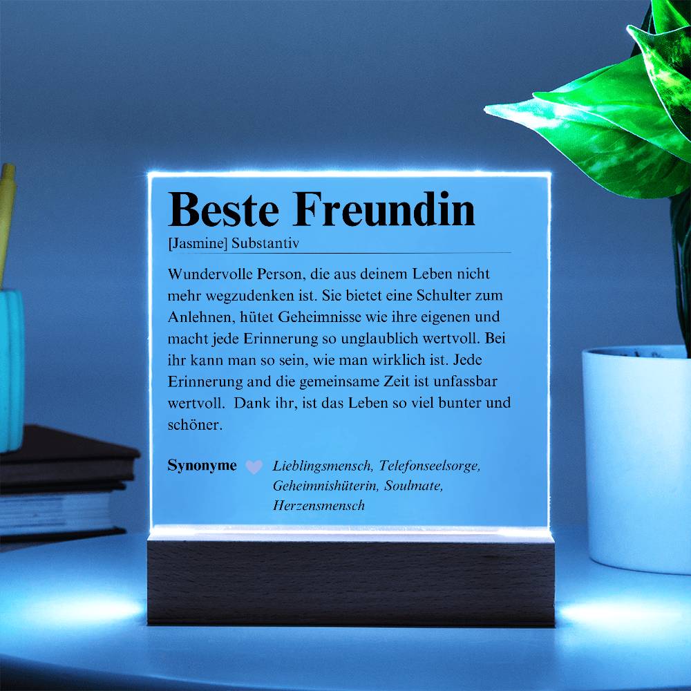 Geschenk Für Die  Beste Freundin Personalisiert
