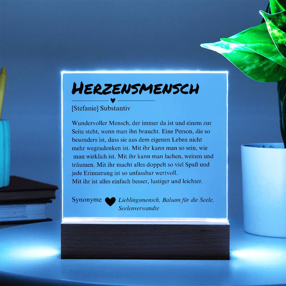 Herzensmensch Definition Poster Acryl Platte Deko 5