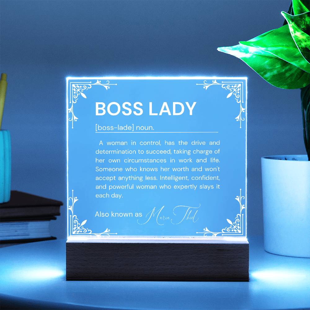Personalized Boss Lady Definition Acrylic Plaque