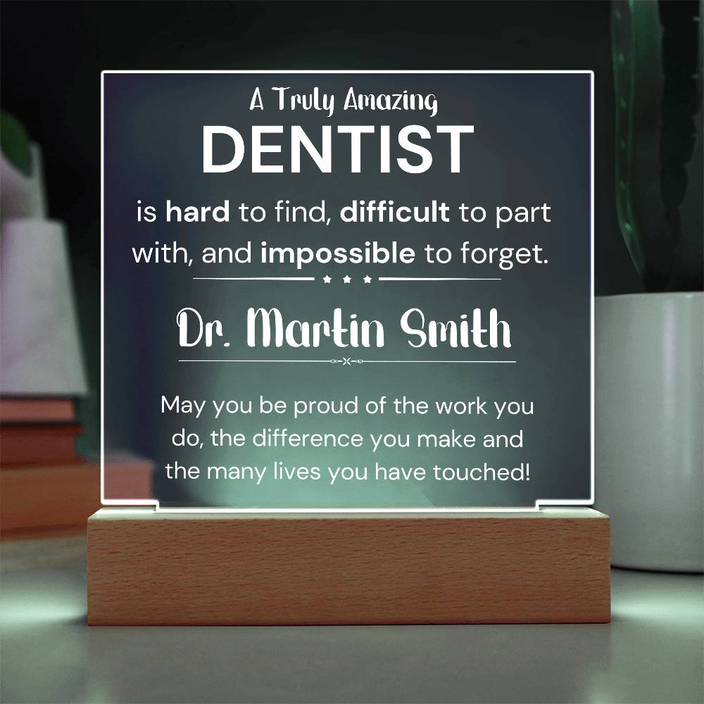 Gift For Dentist Personalized Acrylic Plaque 3