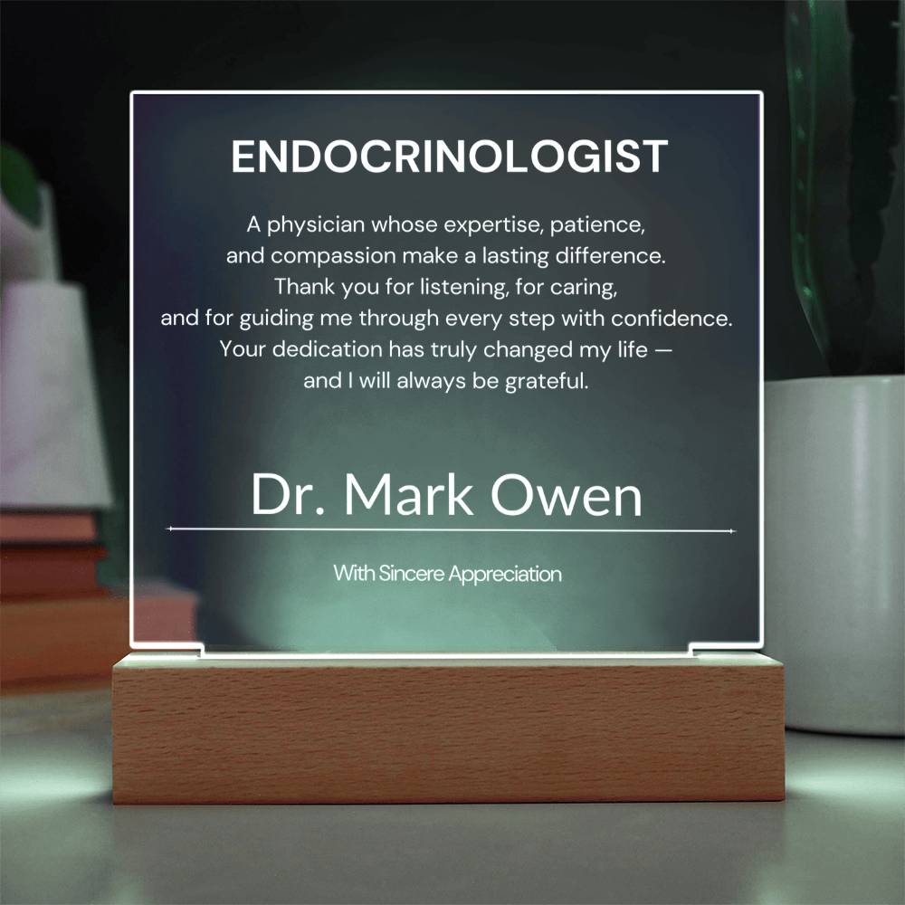 Endocrinologist Appreciation Gift from Patient