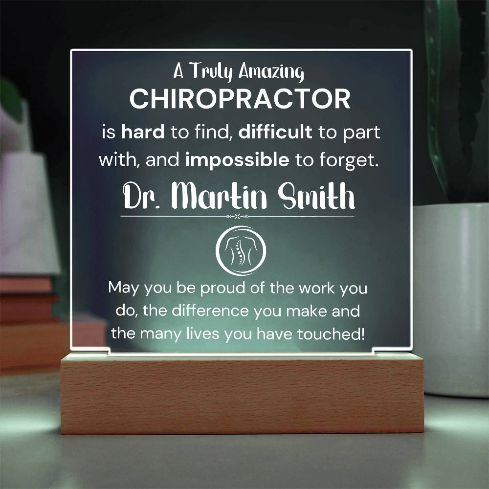 Gift For Chiropractor Personalized Acrylic Plaque 2