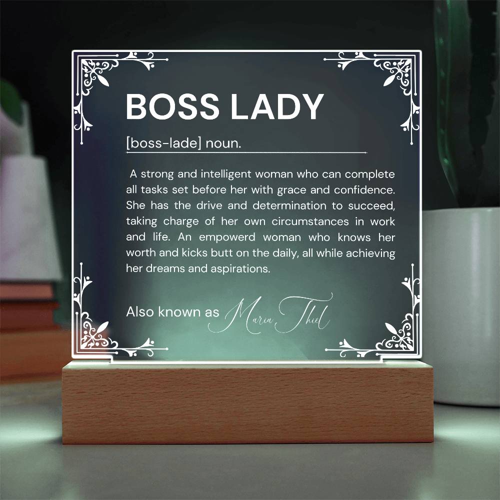 Personalized Boss Lady Definition Acrylic Plaque 1