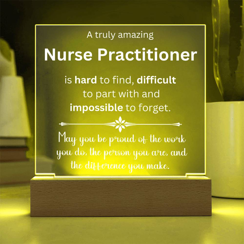 Nurse Practitioner Thank You Gift - Acrylic Square Plaque