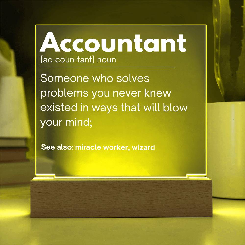 Accountant  Personalized Gift Acrylic Plaque 1