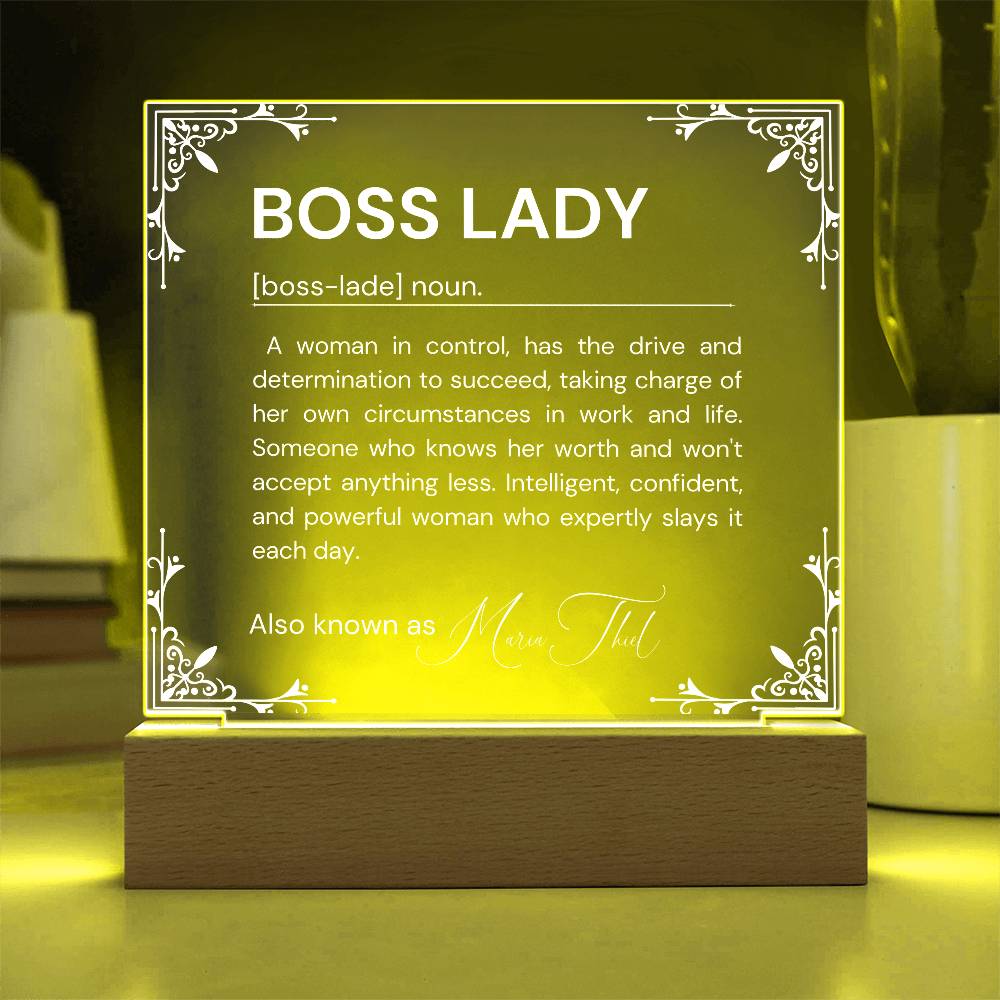 Personalized Boss Lady Definition Acrylic Plaque