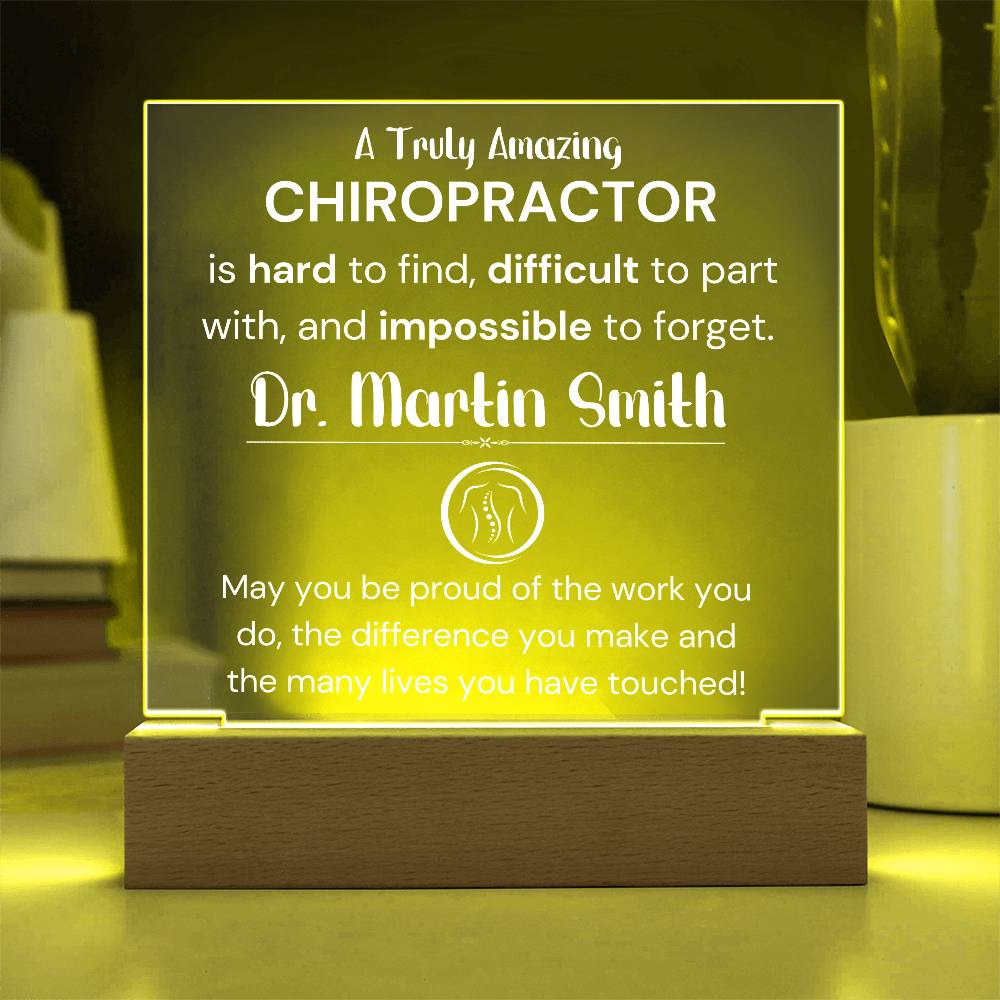 Gift For Chiropractor Personalized Acrylic Plaque 2