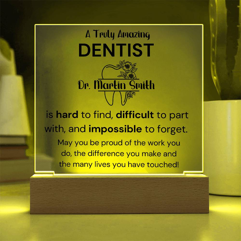 Gift For Dentist Personalized Acrylic Plaque 2