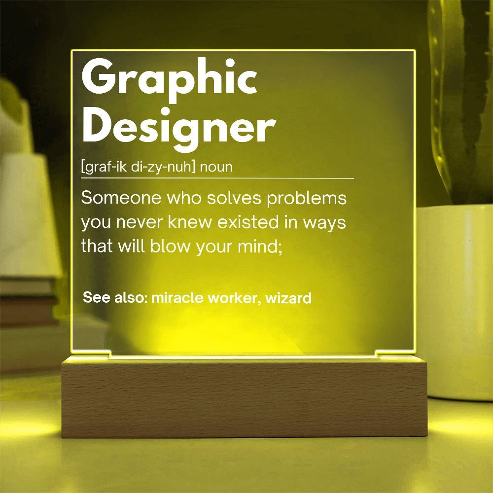 Graphic Designer Personalized Gift Acrylic Plaque1