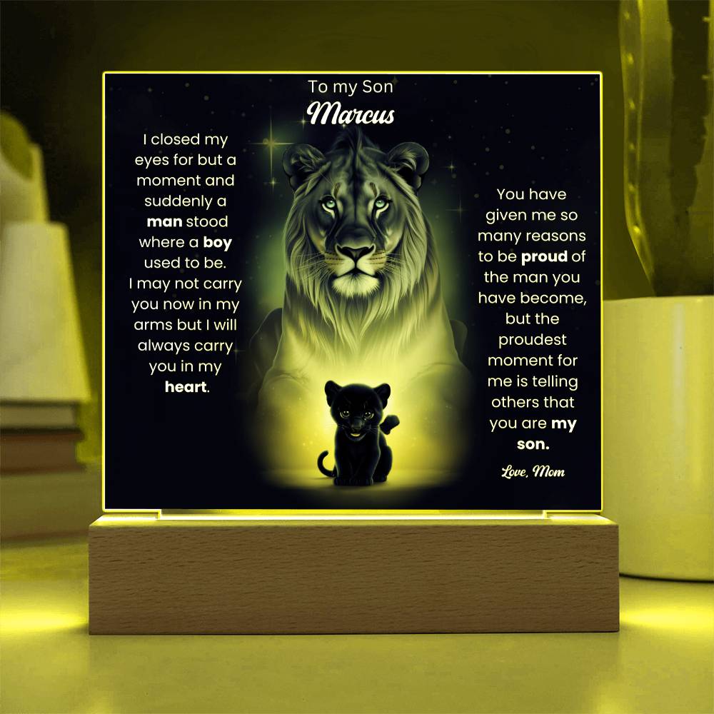 To My Son Acrylic Plaque Gift From Mom 3